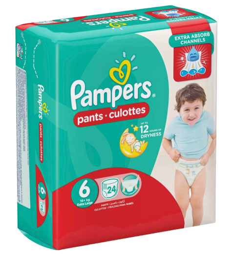 Pampers Pants High Count Junior Size 6 (16+ kg’s), 24 pieces
