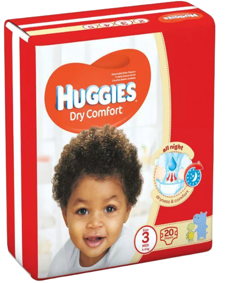 Huggies Dry Comfort (size 3) 5-8Kgs, 20 pieces