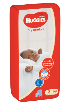 Huggies Dry Comfort (size 2) 3-6Kgs, 38 pieces