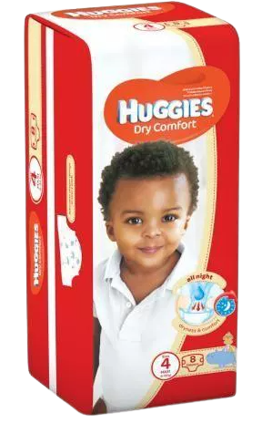 Huggies Dry Comfort (size 4) 8-14Kgs, 8 pieces