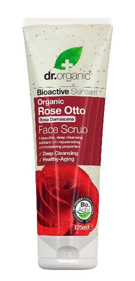 Dr Organics Rose Otto Face Scrub 125ml