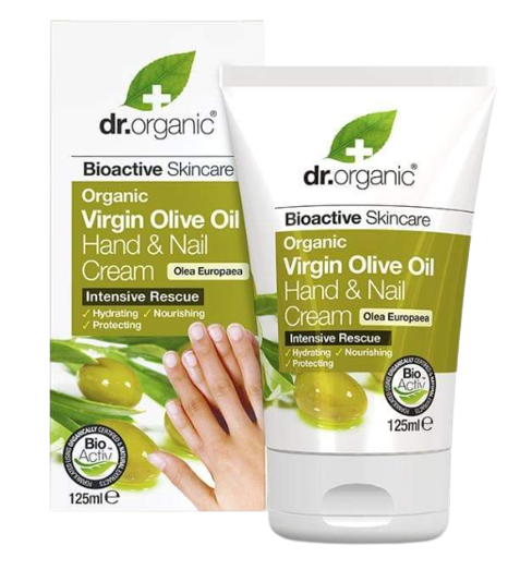 Dr Organic Virgin Olive Oil  Hand and Nail Cream, 125ml