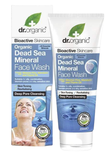 Dr Organic Dead Sea Mineral Face Wash, 200ml