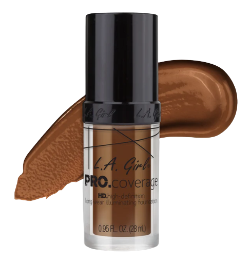 L.A. Girl HD Pro Coverage Illuminating Foundation, Rich Cocoa – 28ml