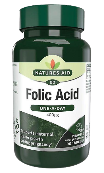 Natures Aid Folic Acid 400ug (Vegan)- 90's