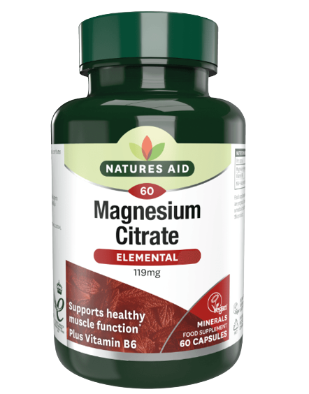 Natures Aid Magnesium Citrate w/B6 (Vegan)-60's