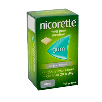 Nicorette Gum Original Flavor 4mg, 105's