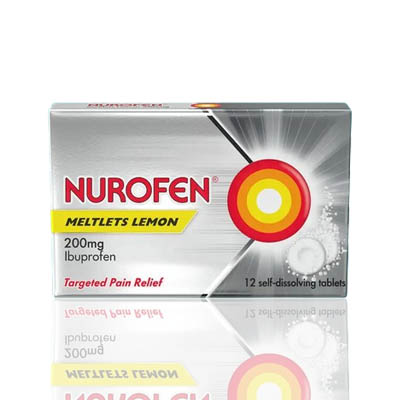 Nurofen Meltlets Lemon 200mg Tablets 12s