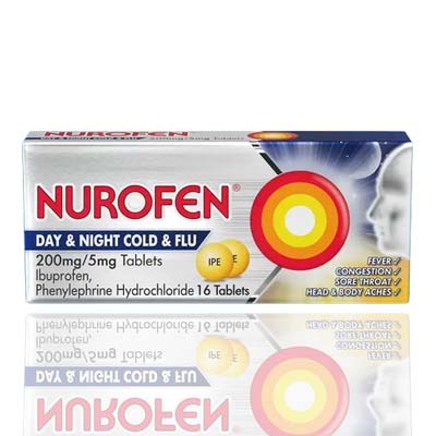 Nurofen Day & Night Cold & Flu 200mg/5mg Tabs 16s
