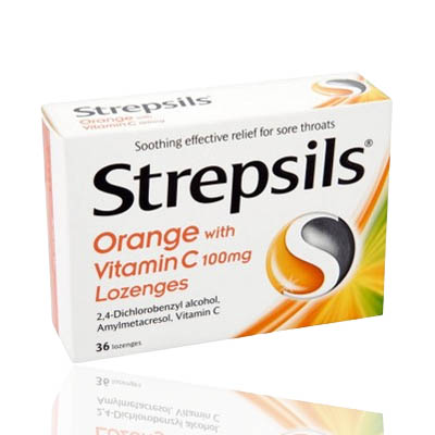 Strepsils Orange/Vitamin C Lozenges 36s