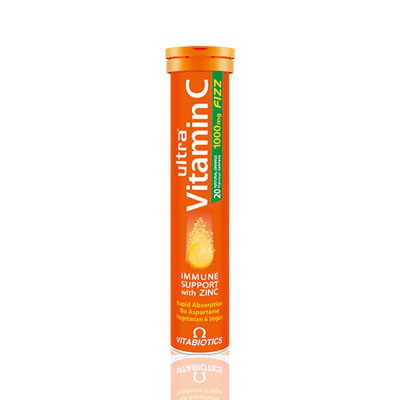 Vitabiotics Ultra Vitamin C & Zinc Effervescent Tablets - 20 tablets