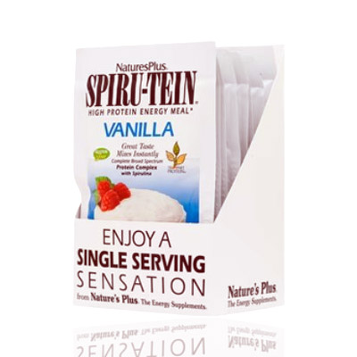Natures Plus Spiru-tein Protein Shake Vanilla Sachets 34gm Individual Serving