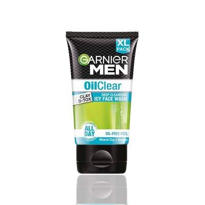 Garnier Men Oil Clear Clay D-Tox ICY Face Wash-100g