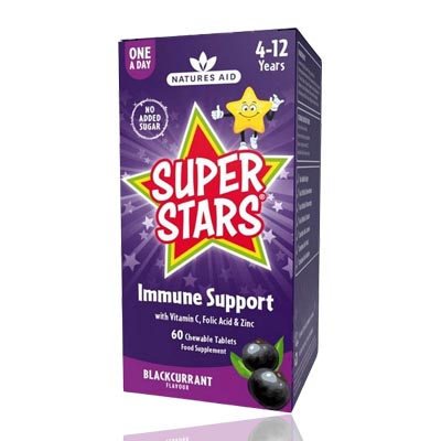 Natures Aid Super Stars Immune support chewable(blackcurrant flavour)-60's