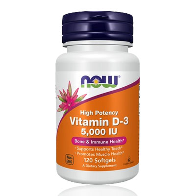 Now Supplements Vitamin D3 5000iu Caps 120's