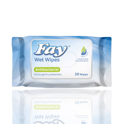 Fay Anti-Bacterial Wet Wipes 10's