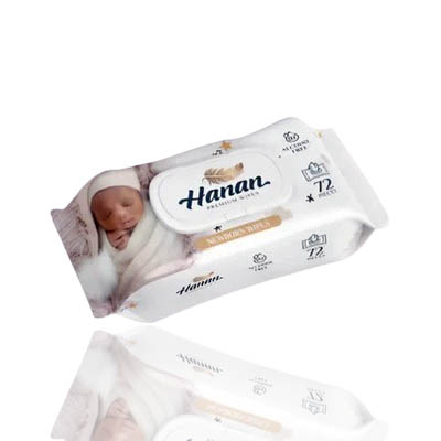 Hanan Newborn Wipes 72s