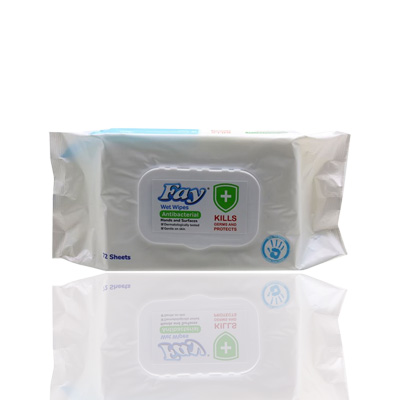 Fay Anti-Bacterial Wet Wipes (Kills 99.99% Germs) 72's (New)