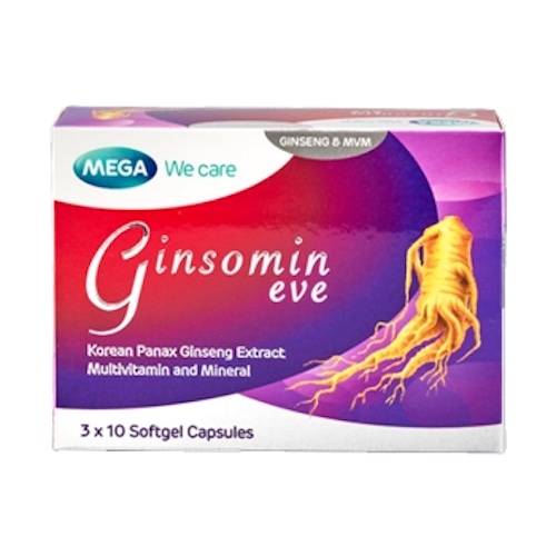 GINSOMIN EVE Multivitamin Softgel Capsules - 3x10’s