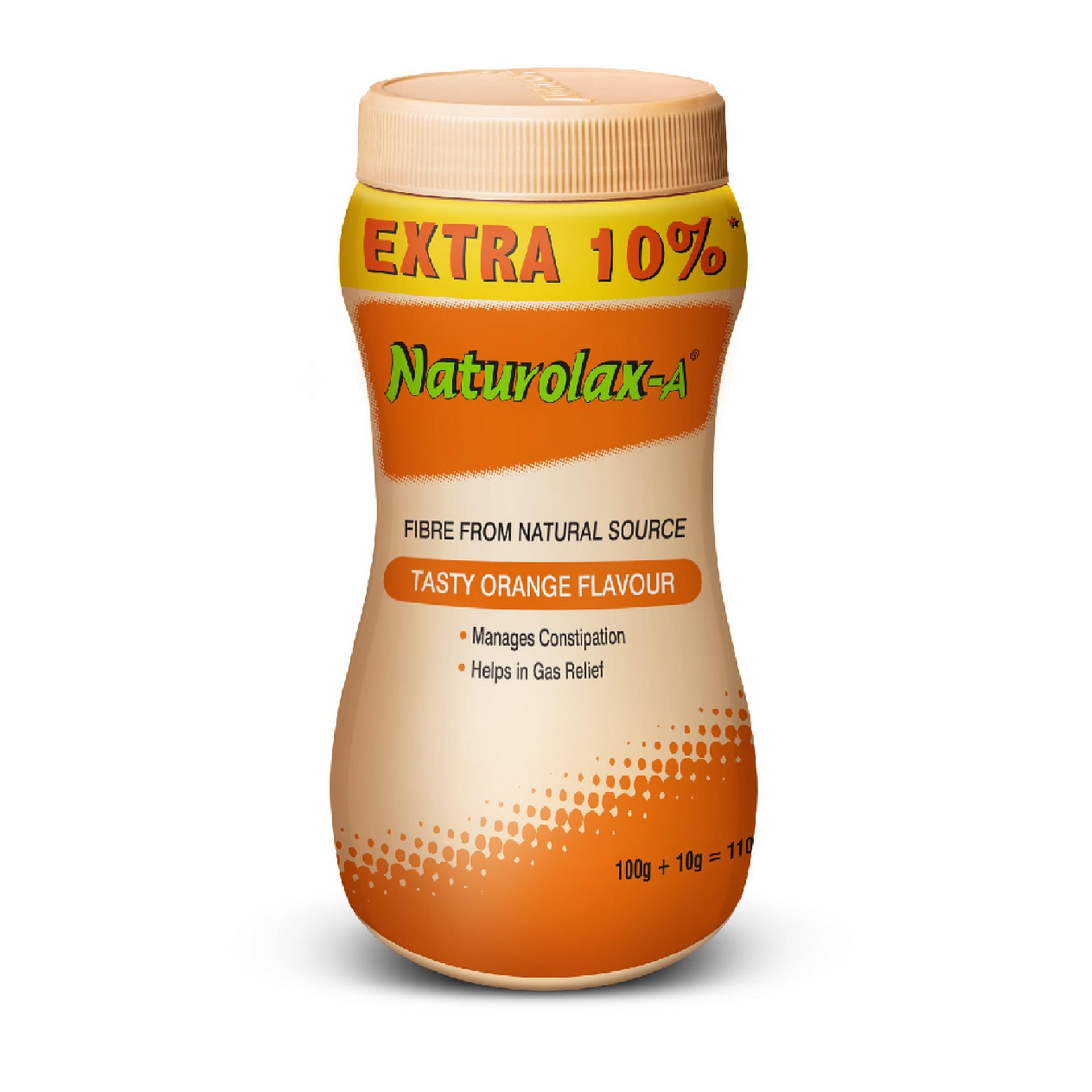 Naturolax 110gm - Orange Flavour (Isapgol Husk Powder)