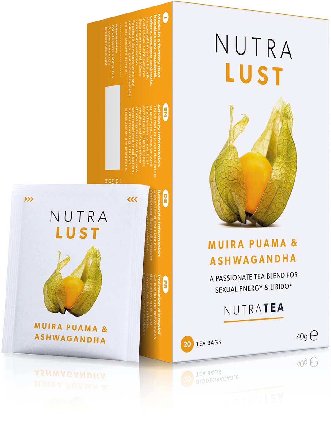 Nutra Lust Tea - Muira Puama & Ashwagandha - 20's