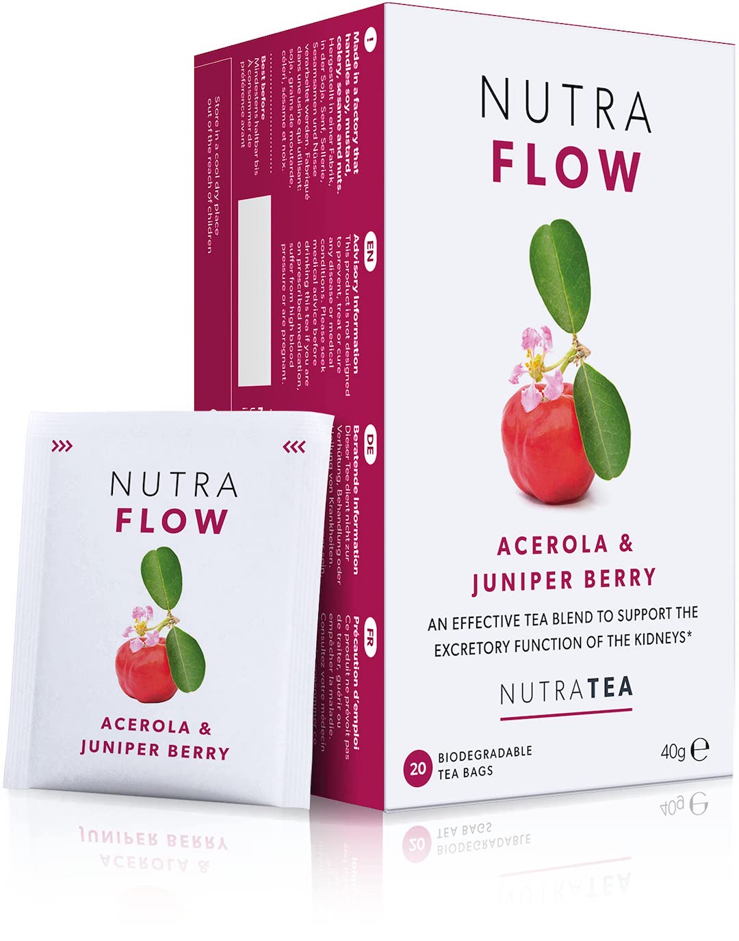 Nutra Flow Tea - Acerola & Juniper Berry - 20's