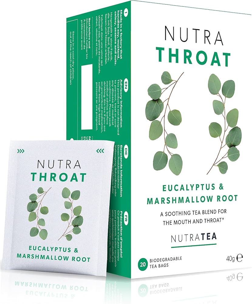 Nutra Throat Tea - Eucalyptus & Marshmallow Root - 20's
