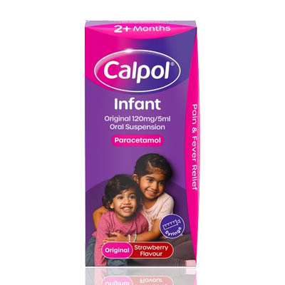 Calpol 2+ Sugarfree Suspension Strawberry 100ml