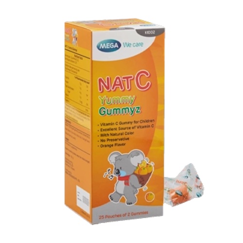 NAT C YUMMY GUMMIES KIDDZ (Orange Flavour) - 25x2
