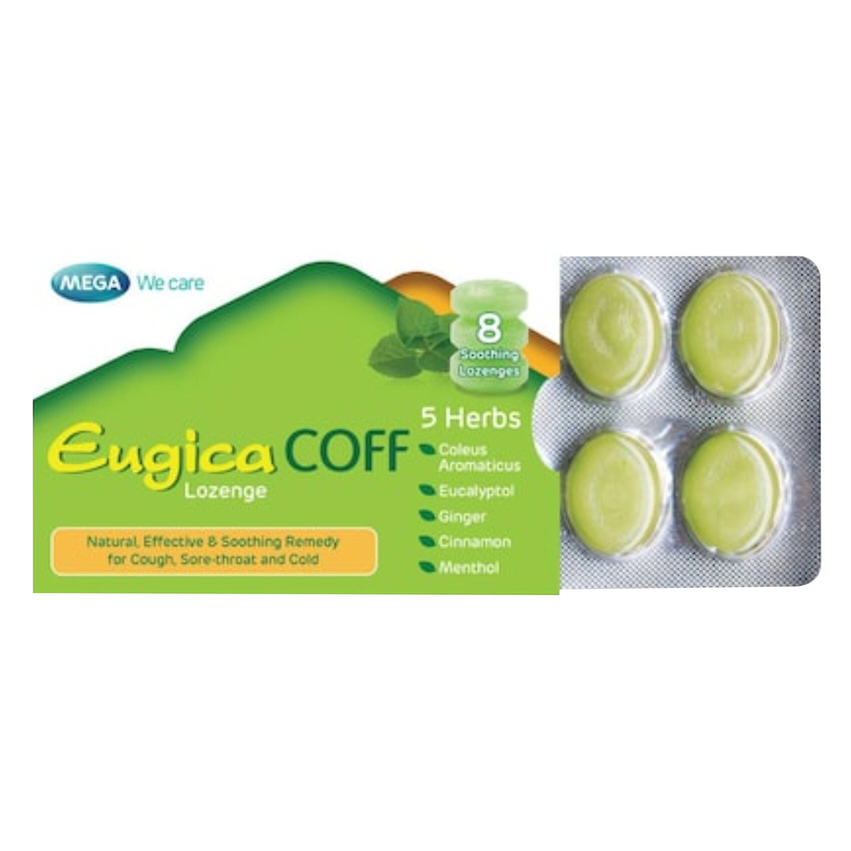 EUGICA Coff Herbal Lozenges - 1 x 8's