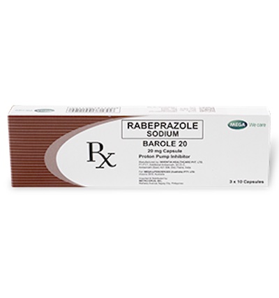 BAROLE 20 Capsules (Rabeprazole 20mg) - 3x10