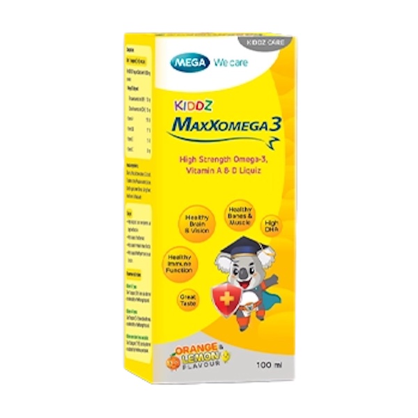 KIDDZ MAXXOMEGA SYRUP (Orange & Lemon Flavour) 100ml