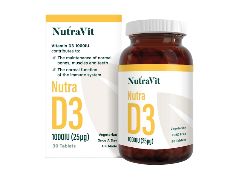Nutra Vitamin D3 25mcg Tabs - 90's