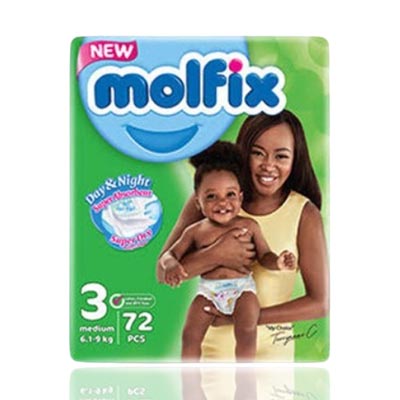 Molfix Diapers Jumbo Size 3 Medium (6.1-9kg) 72’s