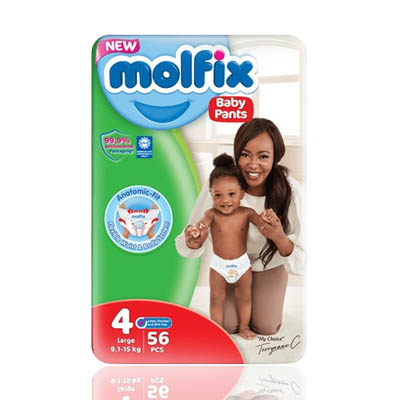 Molfix Pants  Size 4 Large (9.1-15kg) 56’s