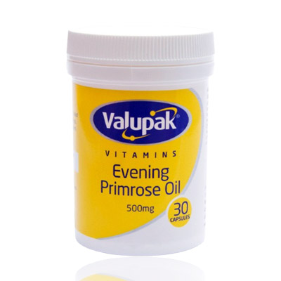 VALUPAK EVENING PRIMROSE OIL 500MG CAPSULES 30`S