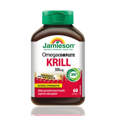 JAMIESON OMEGA COMPLETE KRILL OIL 500MG SOFTGELS 60`S