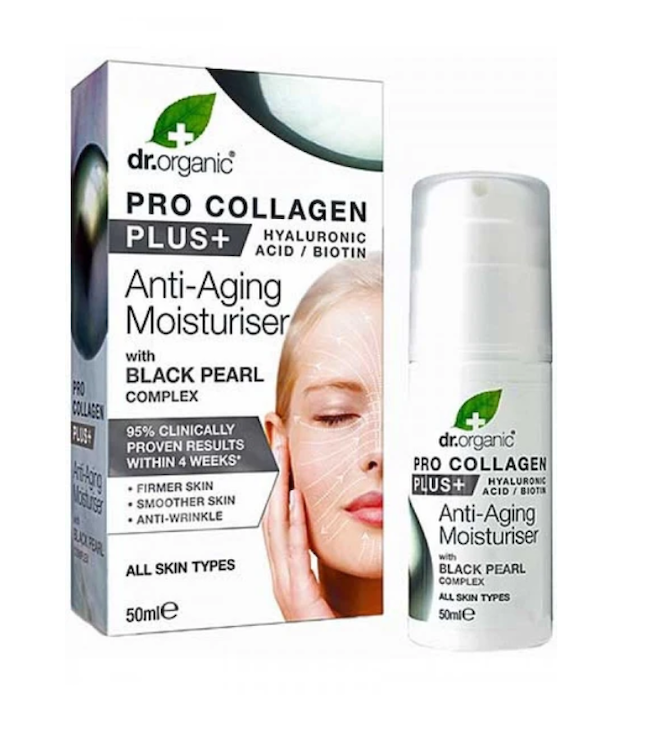 Dr Organic Pro Collagen Hyaluronic Acid, Biotin Plus Bakuchiol 50ml