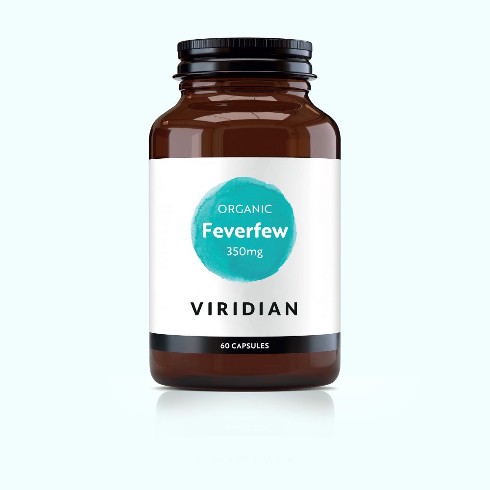 Viridian Nutrition Feverfew 350mg Organic Vcaps 60's