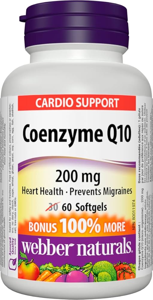 Webber Naturals Co-Enzyme Q10 200mg Softgels 60s