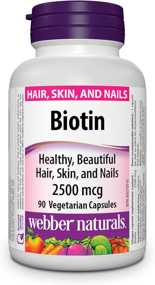 Webber Naturals Biotin 2500mcg Vegetarian Capsules 90's