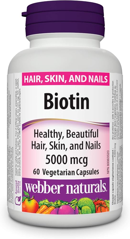 Webber Naturals Biotin 5000mcg Vegetarian Capsules 60's