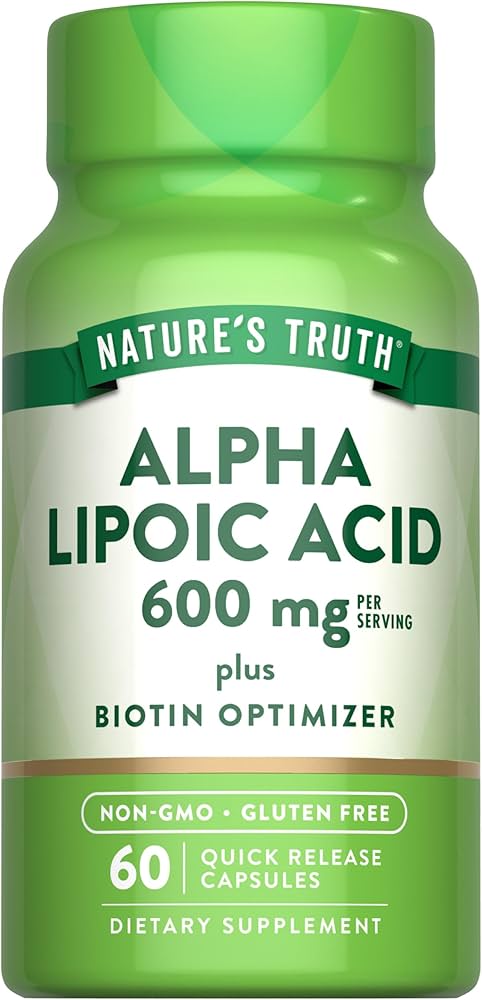 Nature's Truth Alpha Lipoic Acid 600mg Plus Biotin Optimizer QR Caps 60s