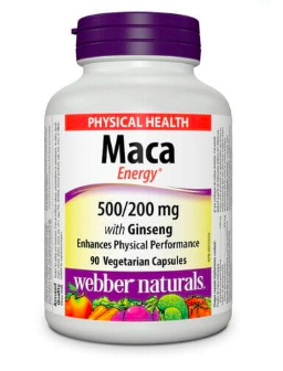 Webber Maca Energy with Ginseng 500/200 Veg Caps 90's