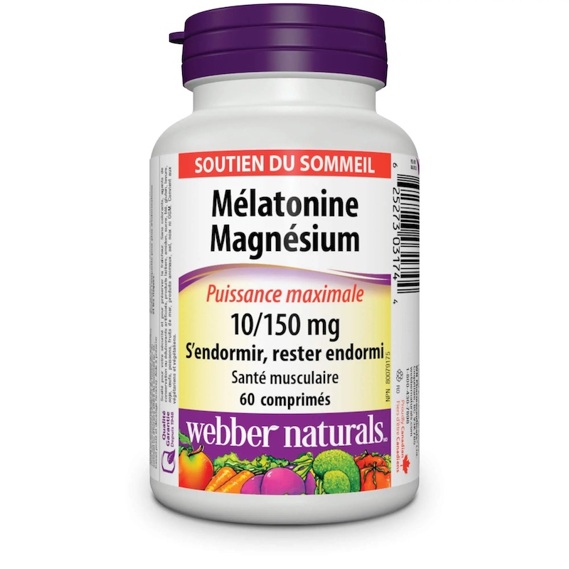 Webber Naturals Melatonin 10mg / Magnesium 150mg Tablets 60s