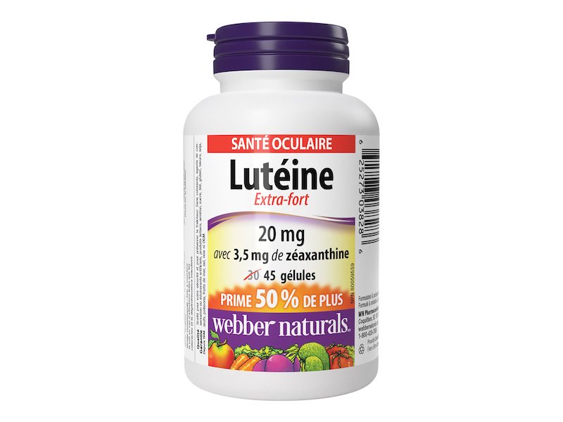 Webber Naturals Lutein 20mg / Zeaxanthin 3.5mg Extra Strength Softgels 45s