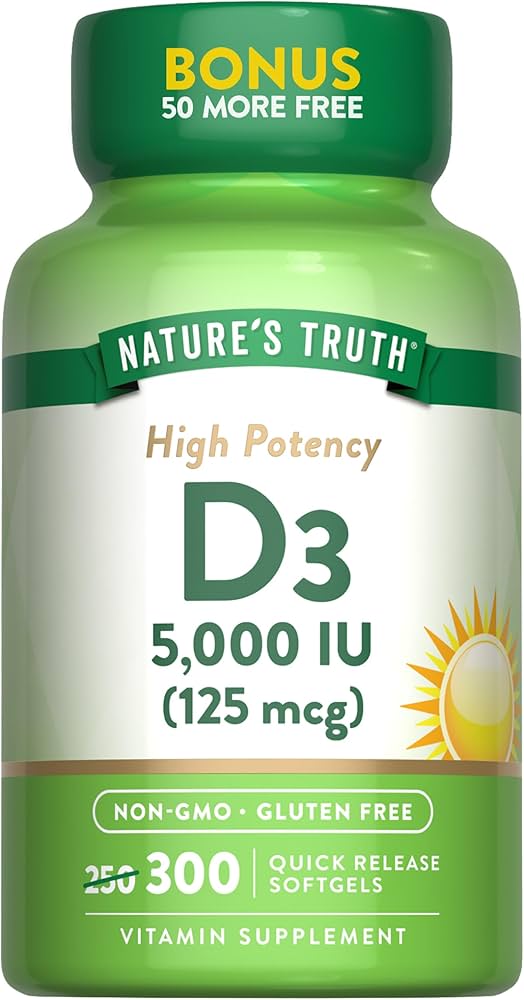 Nature's Truth Vitamin D3 5000 IU (125 mcg)