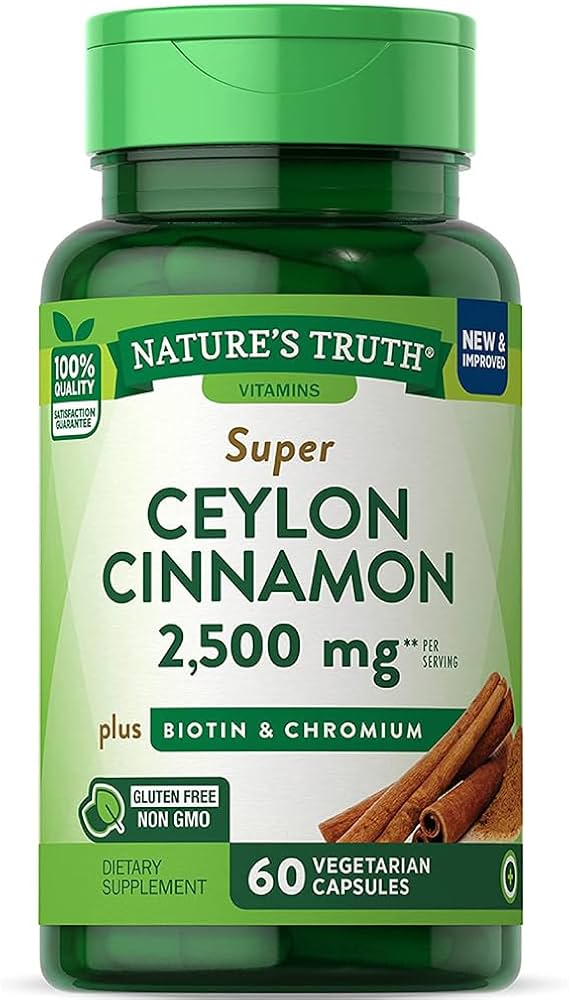 Nature’s Truth Ceylon Cinnamon 2500mg with Biotin & Chromium