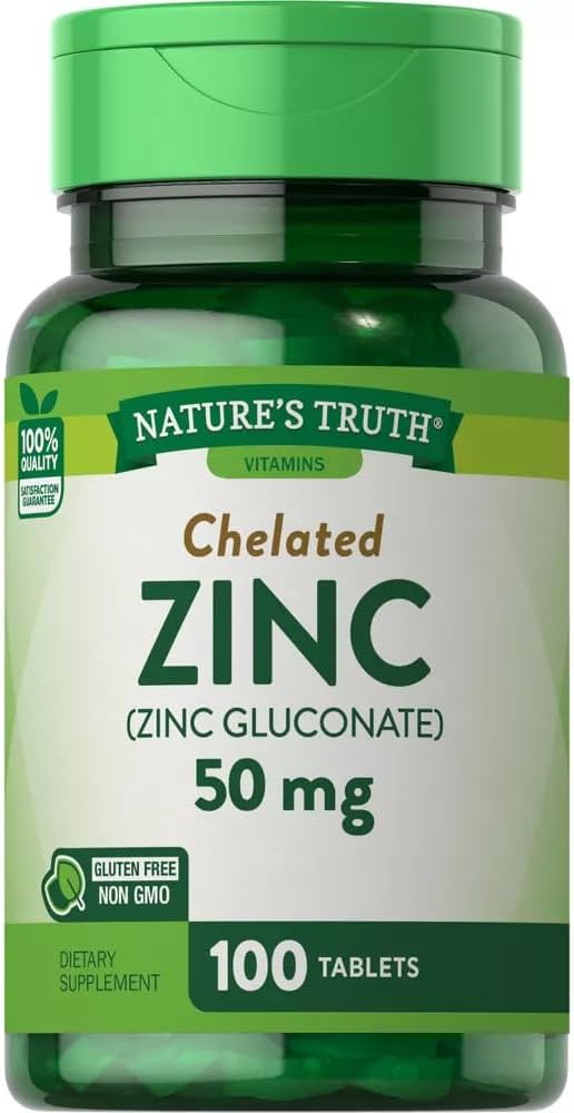 Nature's Truth Chelated Zinc Gluconate Tabs 100s