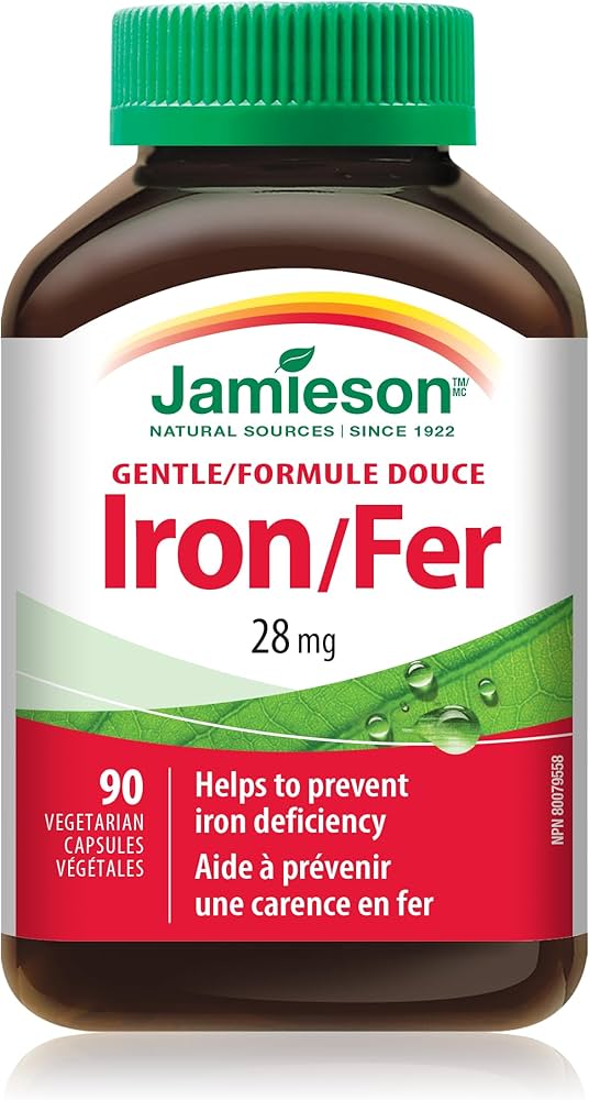 Jamieson Gentle Iron 28mg Capsules 90s